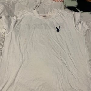 white playboy tee (stained)